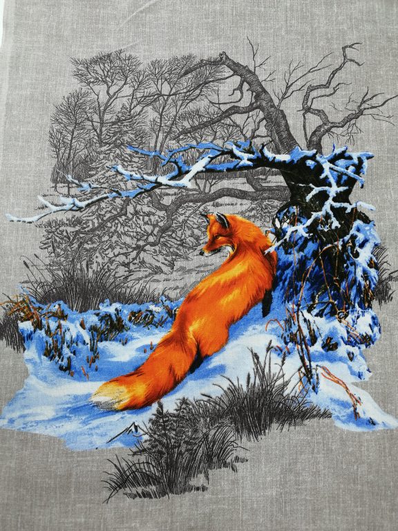 Купон полотенец из рогожки " Лисицы" — изображение 2