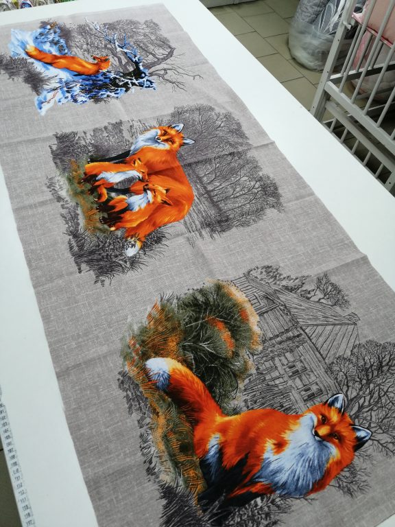 Купон полотенец из рогожки " Лисицы" — изображение 3