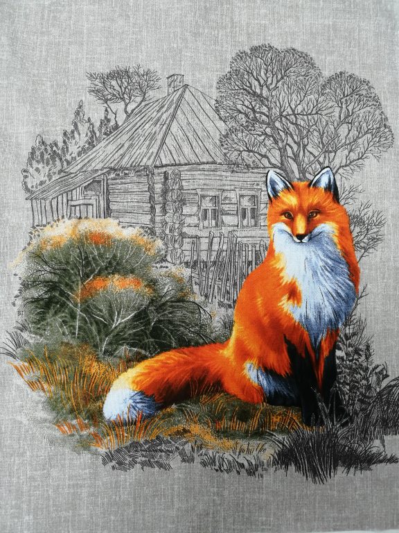 Купон полотенец из рогожки " Лисицы" — изображение 5