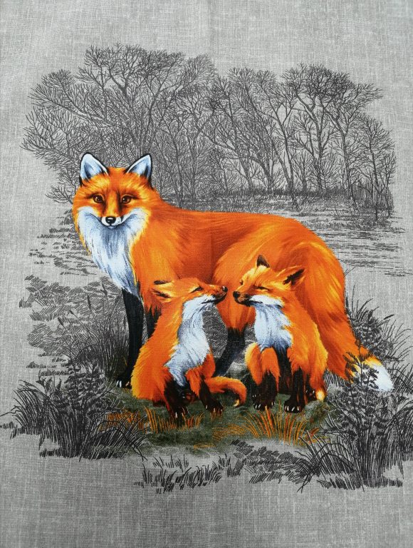 Купон полотенец из рогожки " Лисицы" — изображение 4
