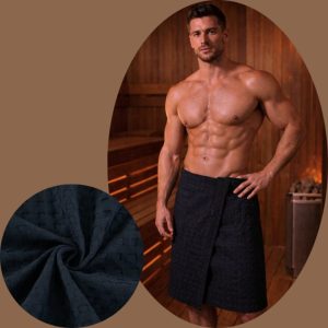 Килт для бани и сауны вафельный  мужской