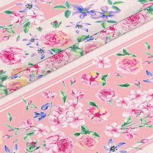 Вафельное полотноЦветы