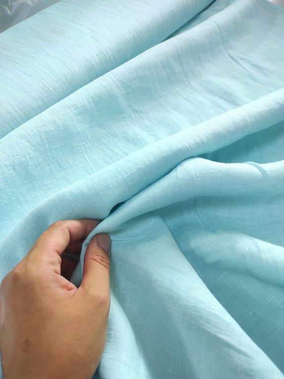 Лен костюмный умягченный "Нежная мята" Ф