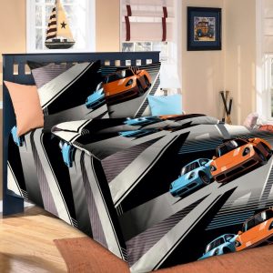 КПБ 1,5 спальный из поплина "Скорость"