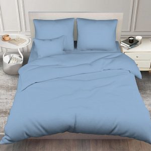 Поплин гладкокрашеный светлый океан ПО