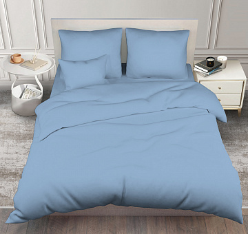 Поплин гладкокрашеный светлый океан ПО