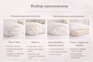 выбор наполнителя
