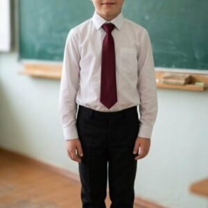 школьный галстук бордового цвета